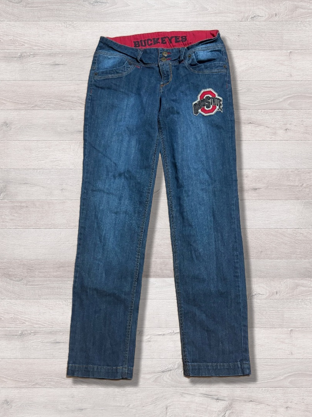 The Ohio State University Jeans Size 9 Buckeyes Embroidered Pants E5 College
